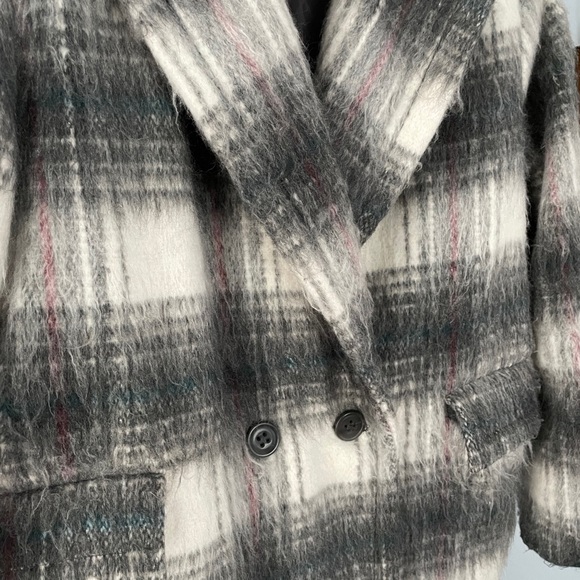 FLUFFY PLAID Cocoon Coat - Picture 5 of 10